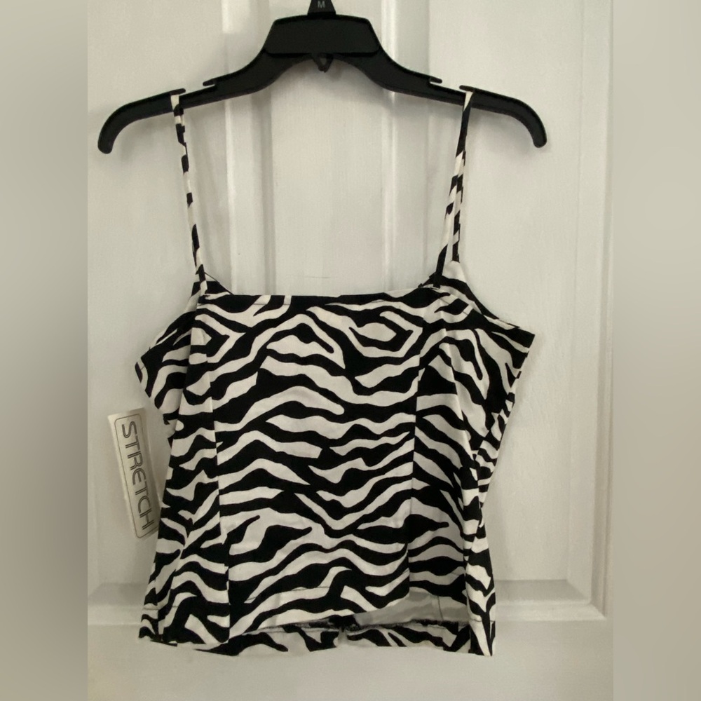 YOUNIQUE Zebra Print Stretch Camisole Top - Picture 1 of 14